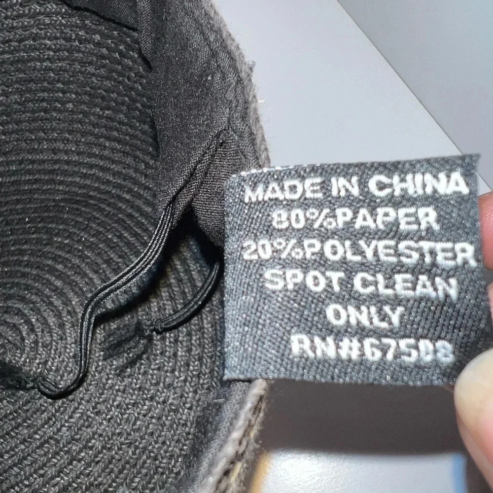 August Hat Company, OS, leopard trim framer hat, 80%, paper, 20%, poly RN #67588